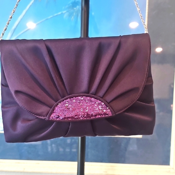 Lulu Townsend Purple Clutch Bag - Picture 1 of 4